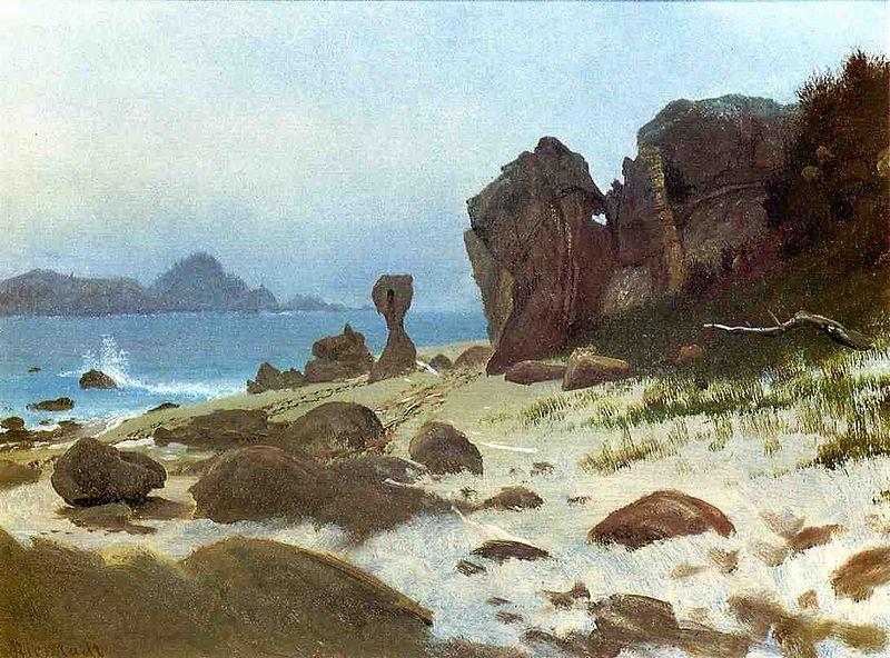 Albert Bierstadt Bay of Monterey, California Norge oil painting art